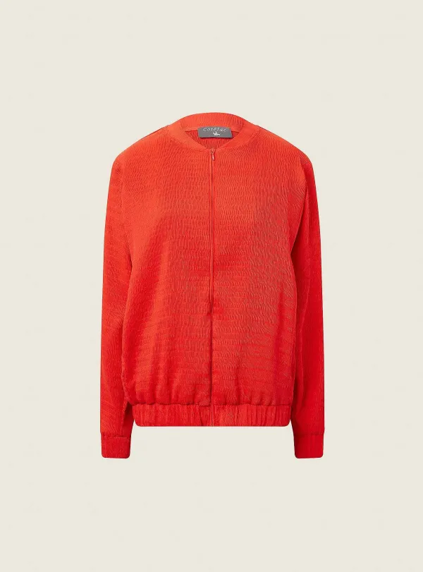 Clearance Bomber Bouillonné Cerise Le Bouillonné