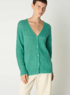 Best Sale Cardigan Bianca Femme Maille