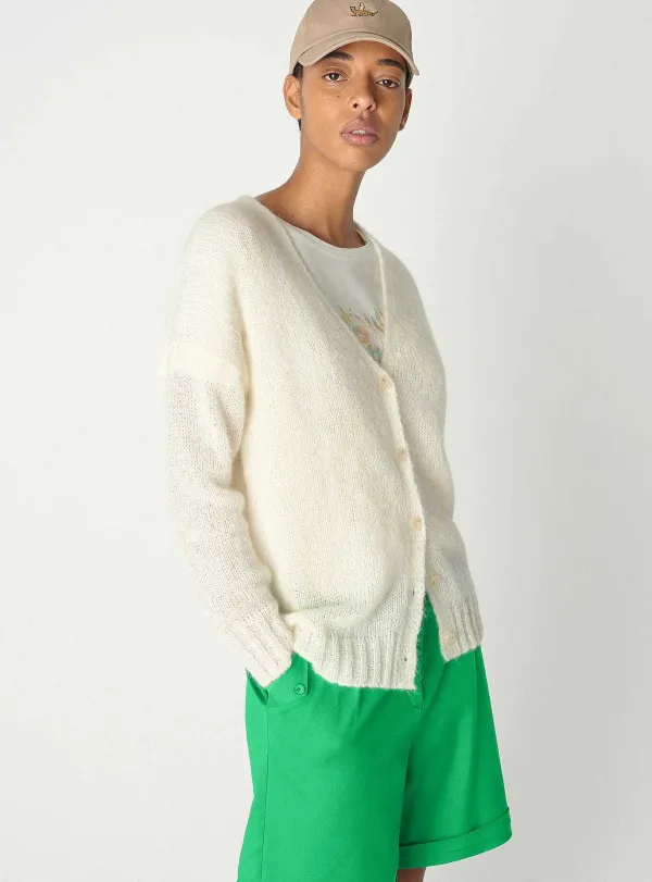 Discount Cardigan Bianca Femme Maille