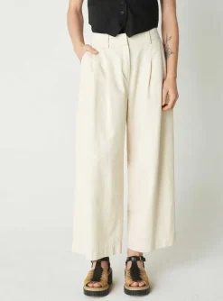 Outlet Pantalon Vanille Femme Bas
